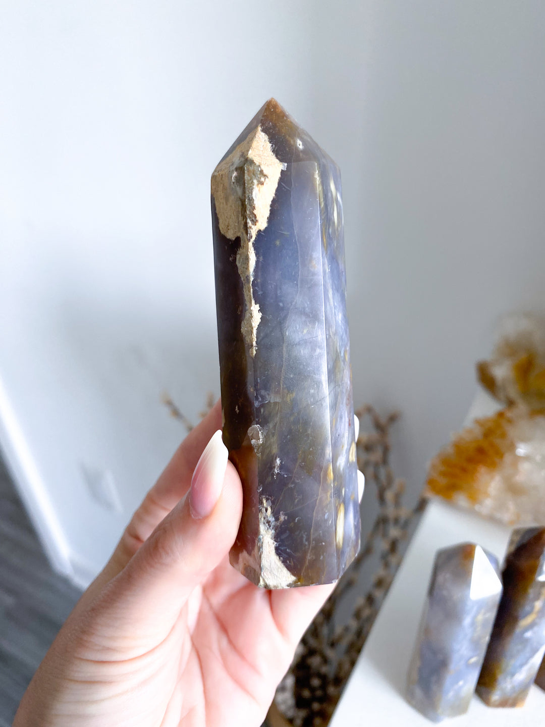 Purple Chalcedony Tower 4"