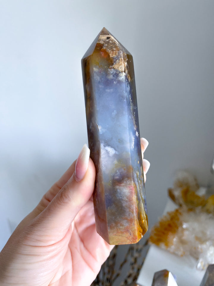 Purple Chalcedony Tower 4"