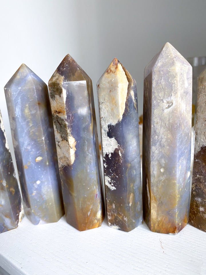 Purple Chalcedony Tower 4"