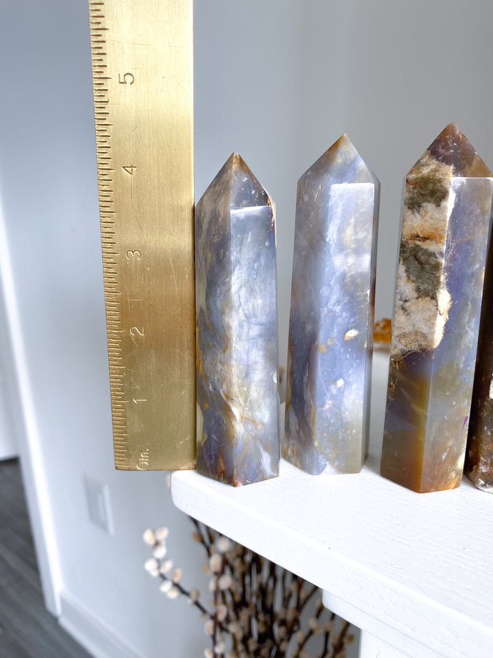 Purple Chalcedony Tower 4"