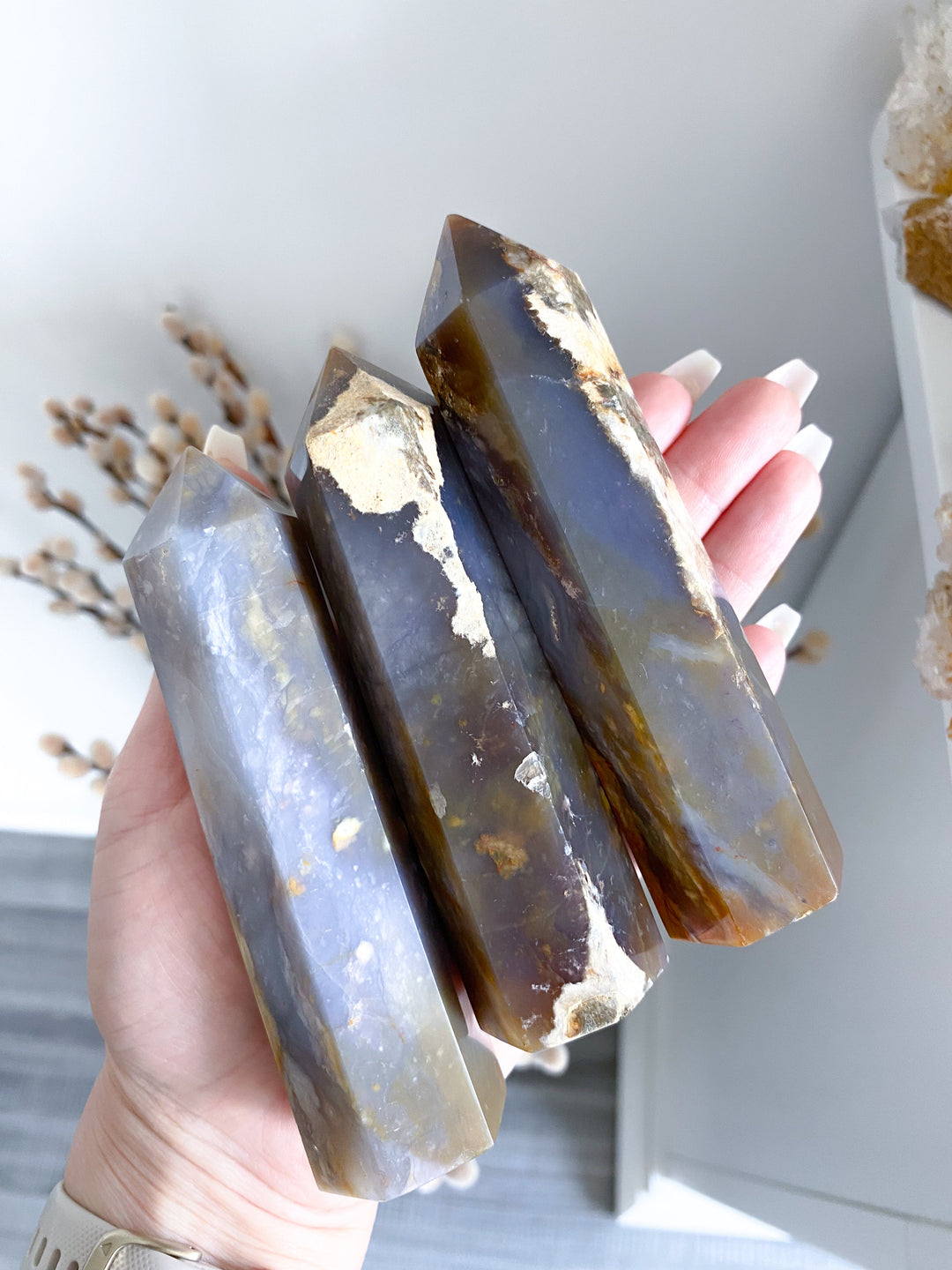 Purple Chalcedony Tower 4"
