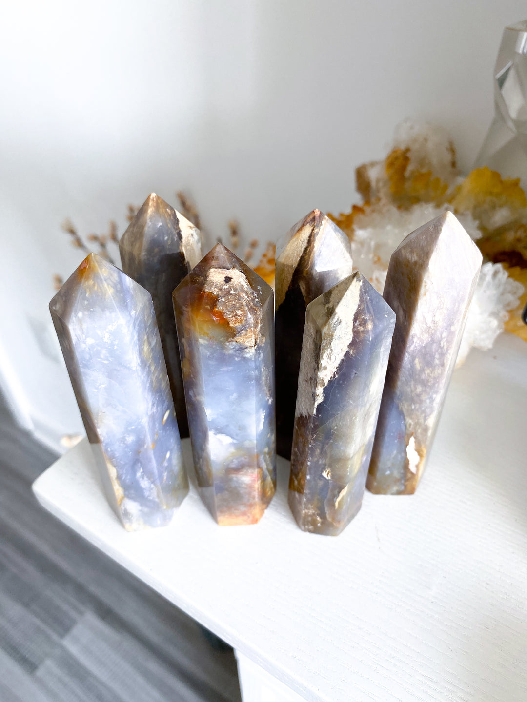 Purple Chalcedony Tower 4"
