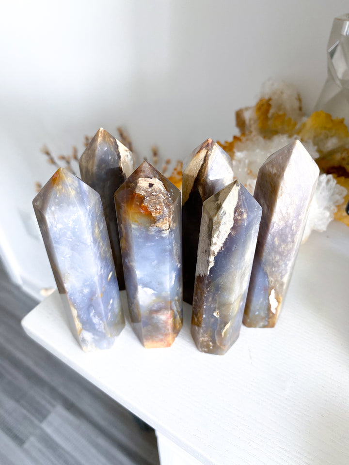 Purple Chalcedony Tower 4"