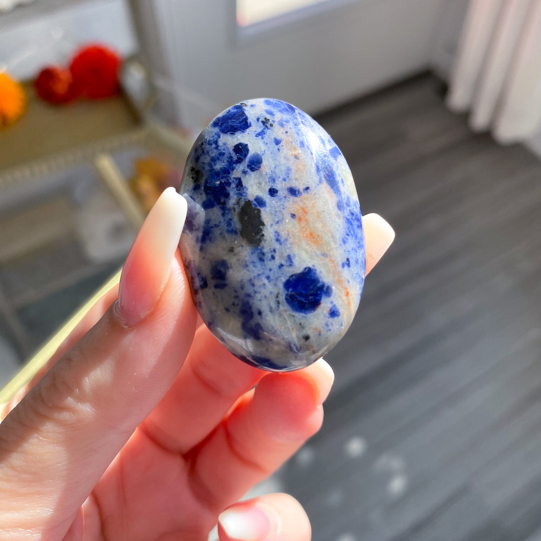 Small Sodalite Palm Stone 
