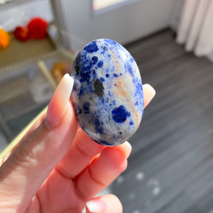 Small Sodalite Palm Stone 