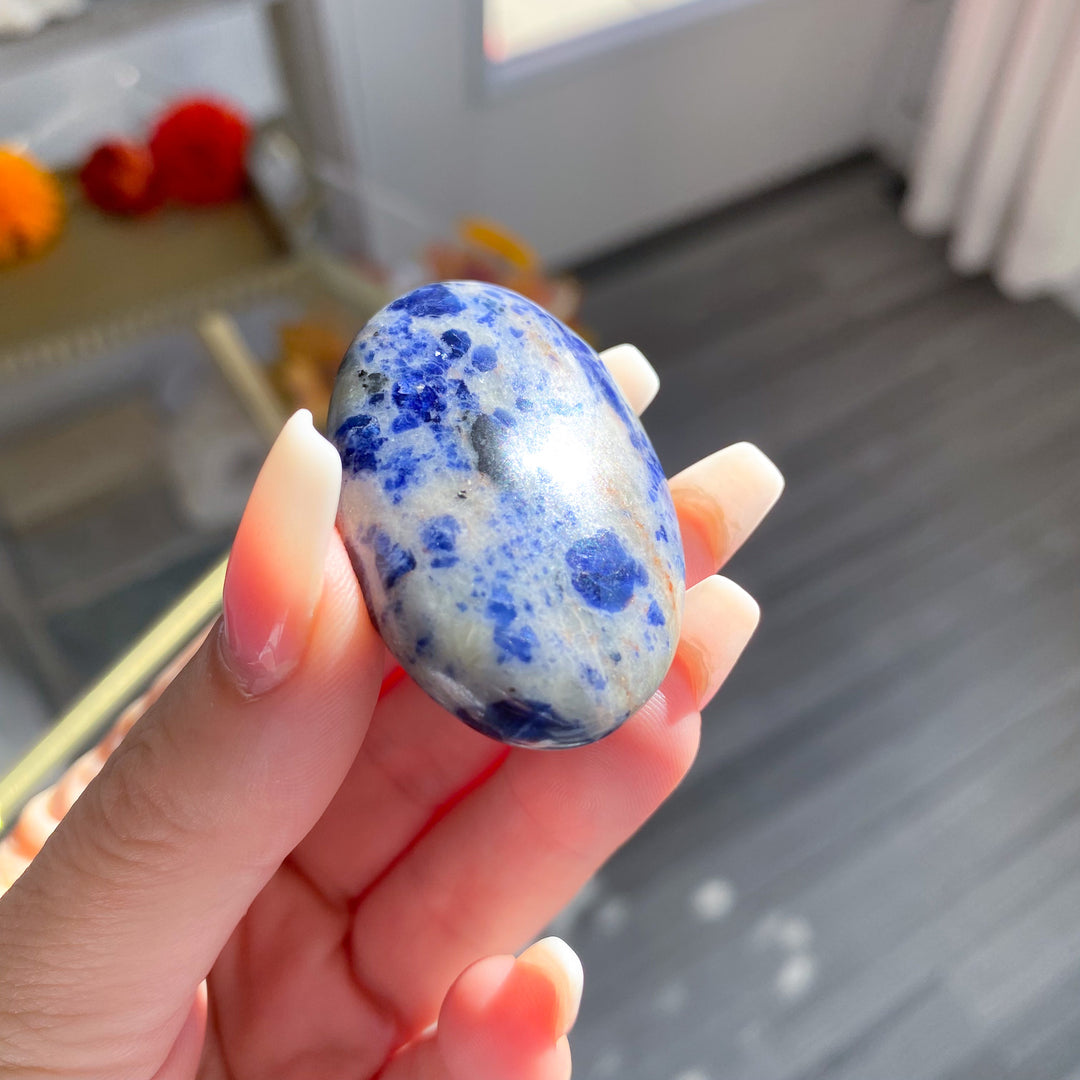 Small Sodalite Palm Stone 