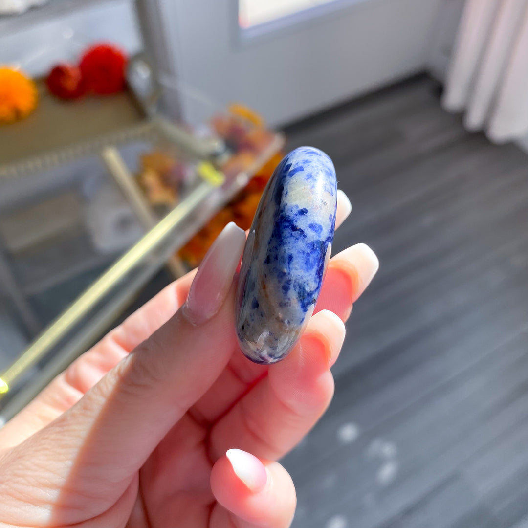 Small Sodalite Palm Stone 