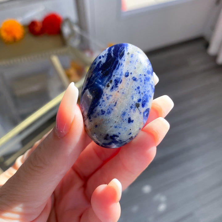 Small Sodalite Palm Stone 