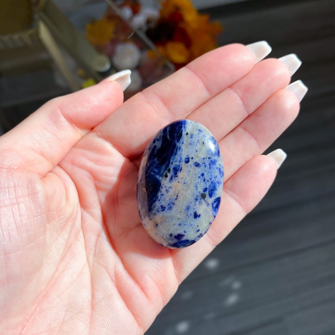 Small Sodalite Palm Stone 