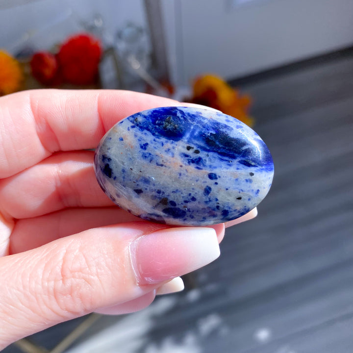 Small Sodalite Palm Stone 