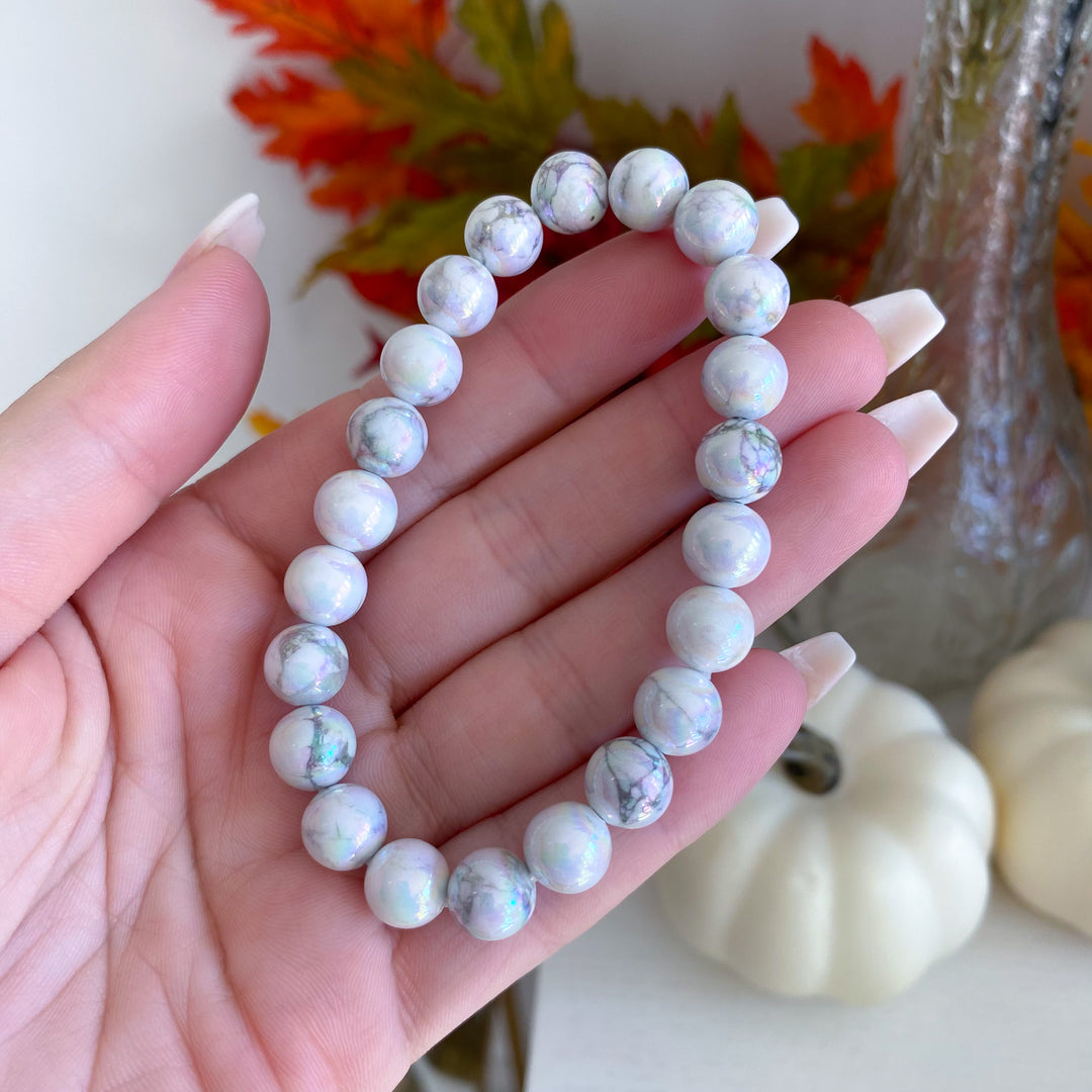 Aura Howlite 8mm Bracelet