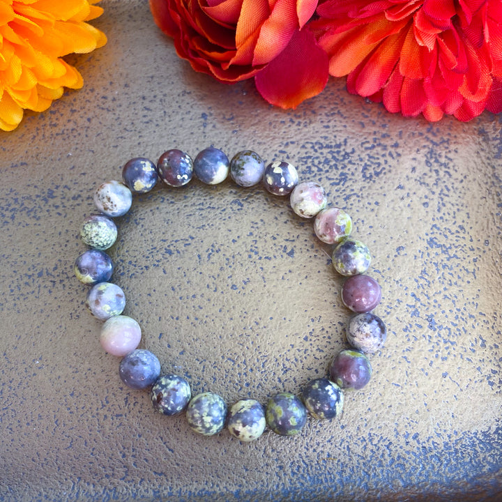 Plum Blossom Jade 8mm Bracelet