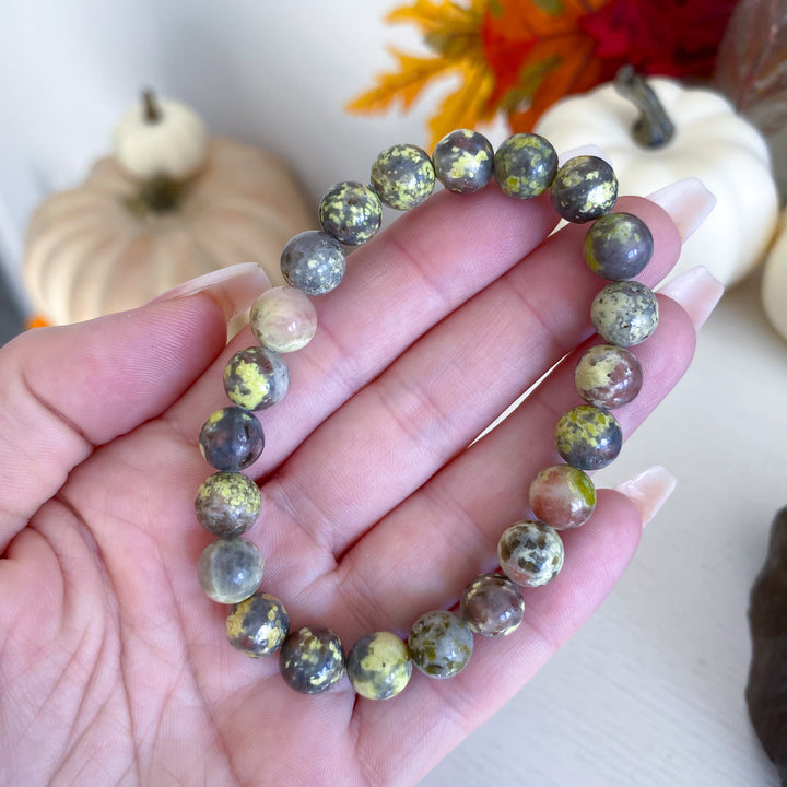 Plum Blossom Jade 8mm Bracelet