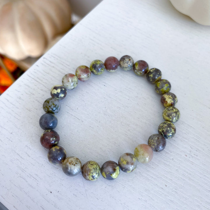 Plum Blossom Jade 8mm Bracelet