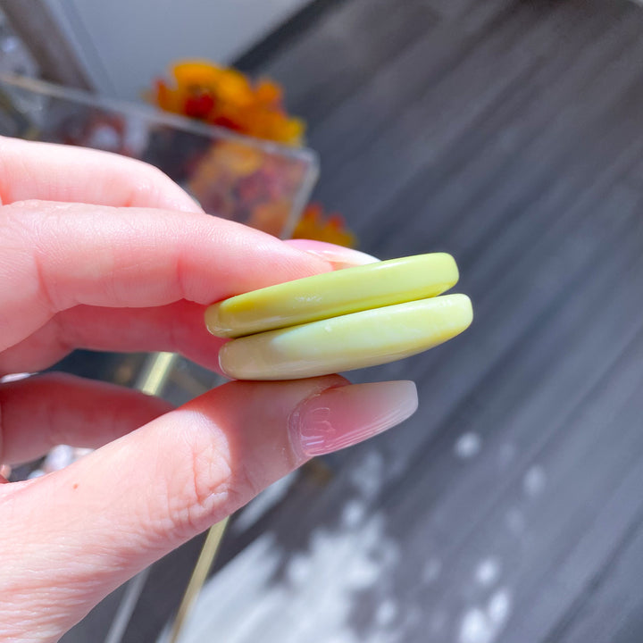 Chartreuse Serpentine Worry Stone