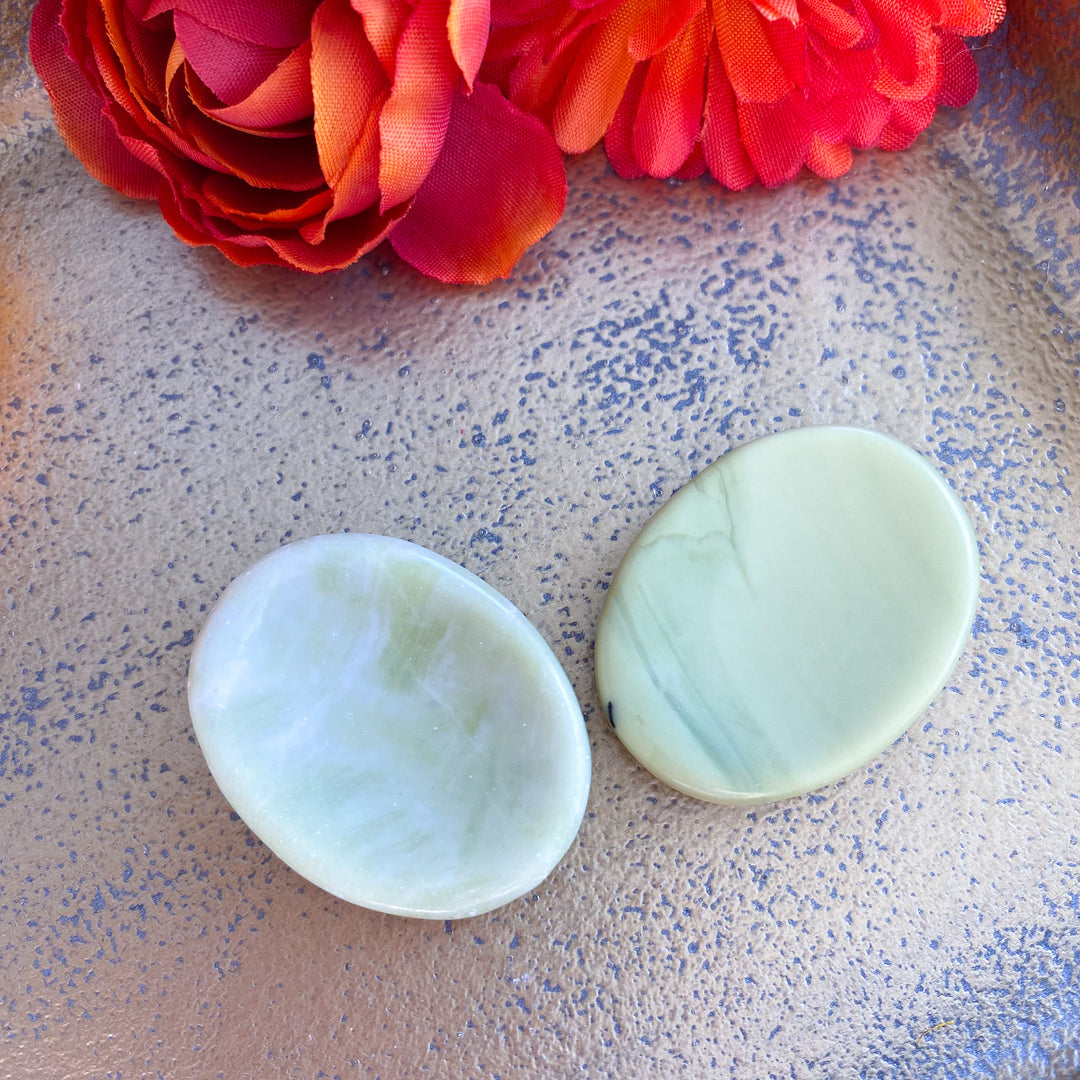 Chartreuse Serpentine Worry Stone