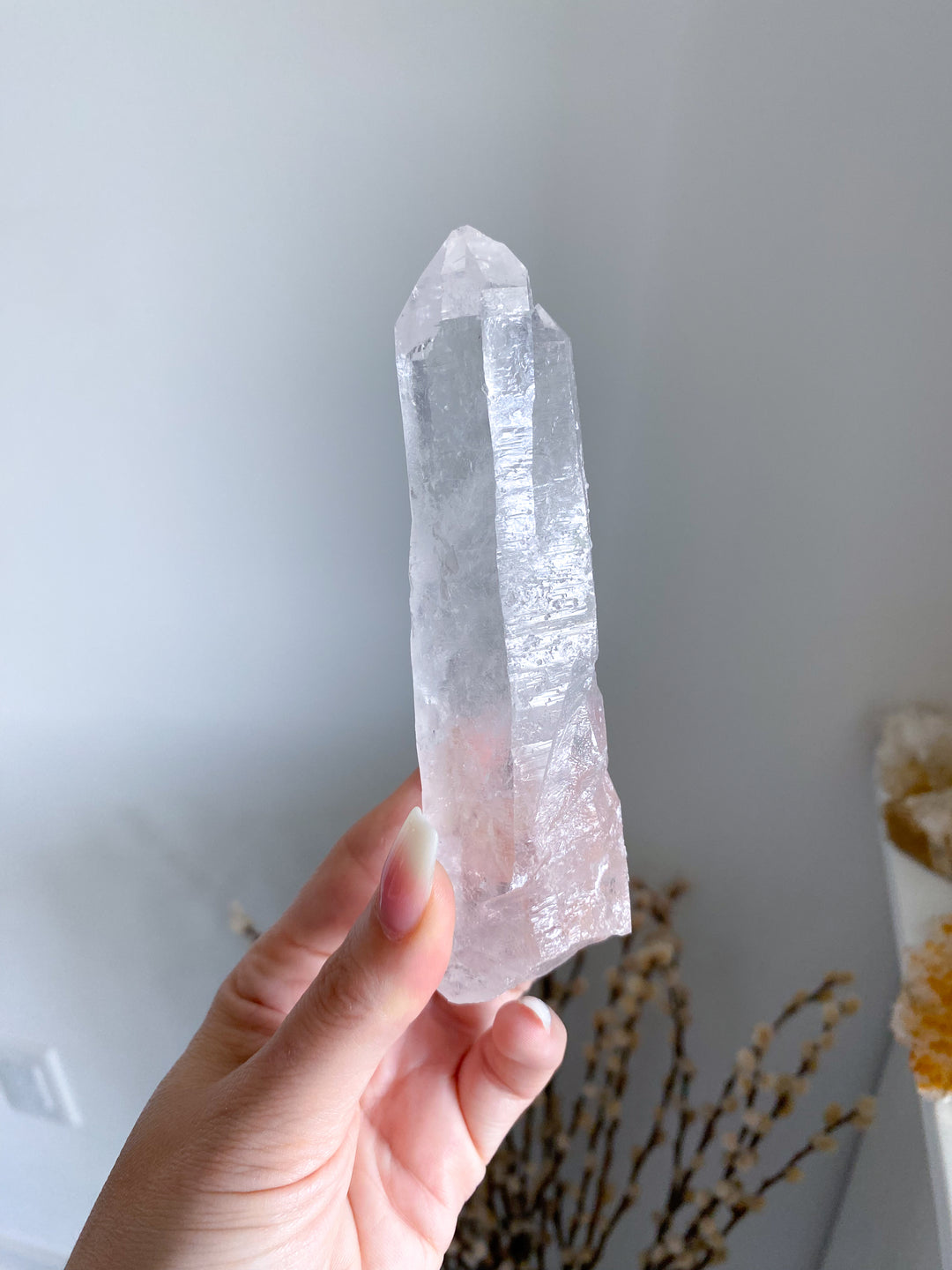 Lemurian Star Seed Quartz Wand #2 - 5", 176 grams