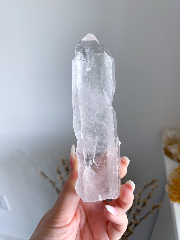Lemurian Star Seed Quartz Wand #2 - 5", 176 grams