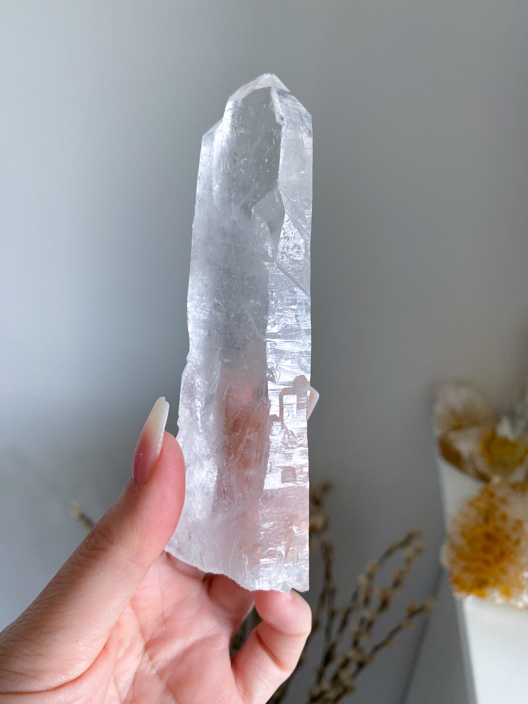 Lemurian Star Seed Quartz Wand #2 - 5", 176 grams