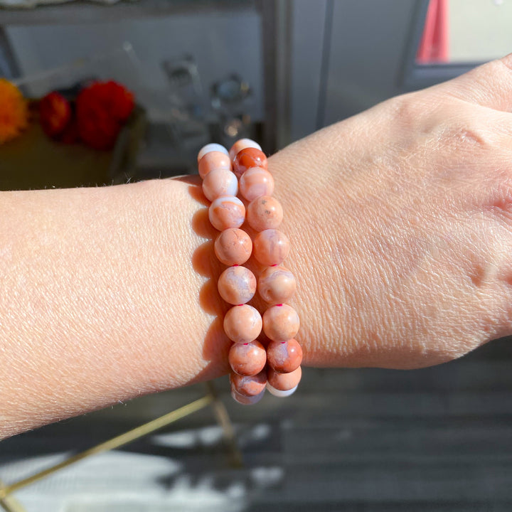 Pink Agate 8mm Bracelet