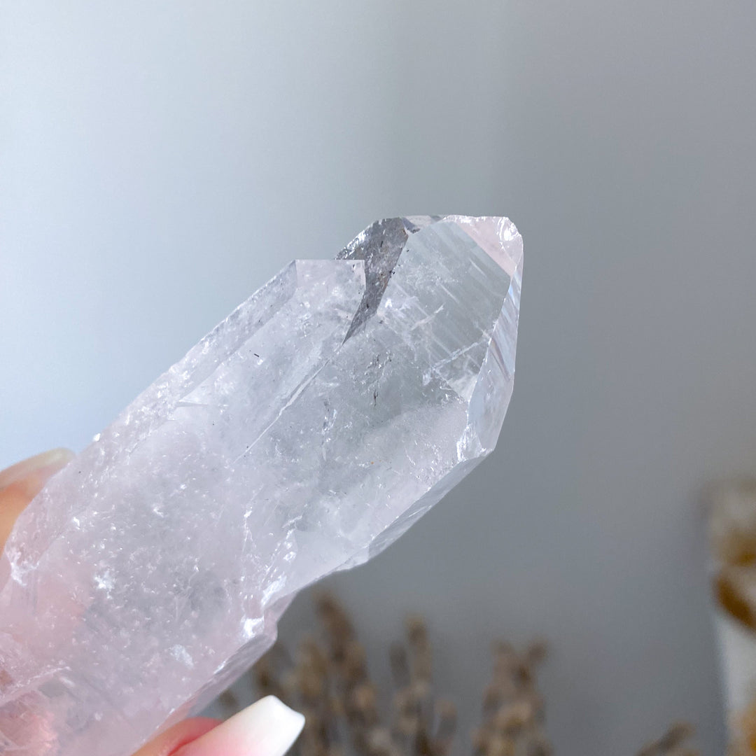 Lemurian Star Seed Quartz Wand #2 - 5", 176 grams