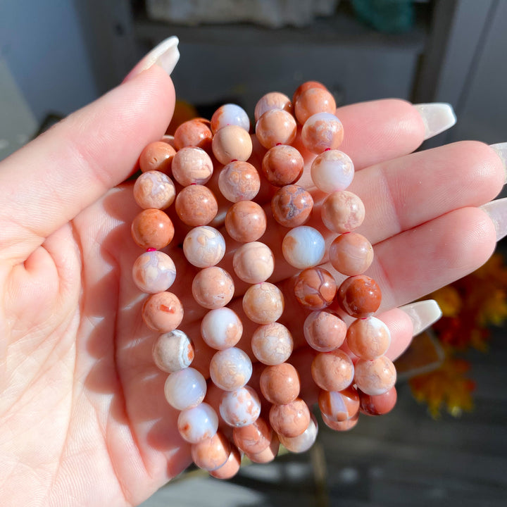 Pink Agate 8mm Bracelet