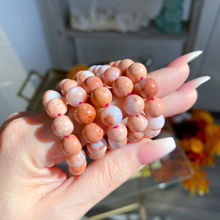 Pink Agate 8mm Bracelet
