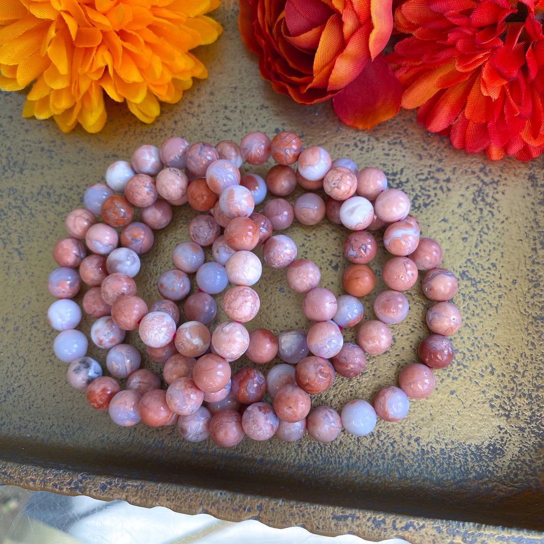Pink Agate 8mm Bracelet