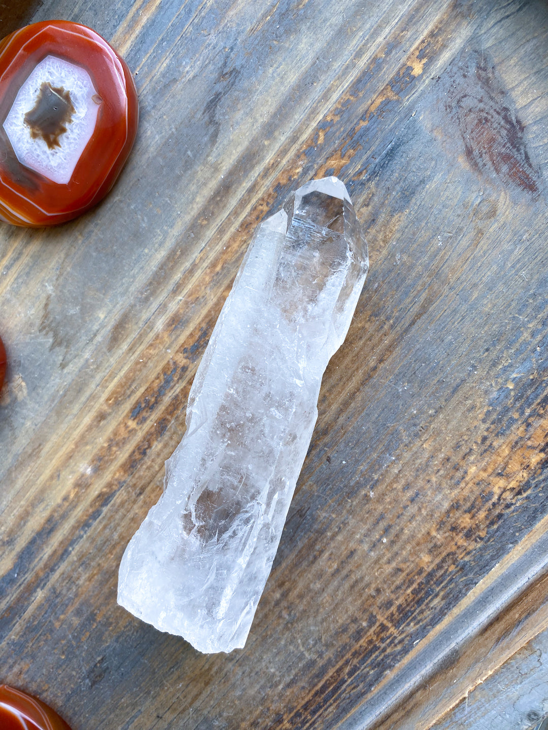 Lemurian Star Seed Quartz Wand #2 - 5", 176 grams