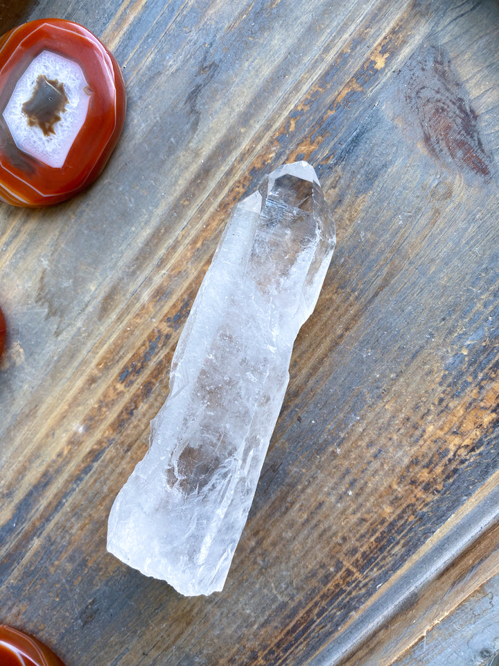 Lemurian Star Seed Quartz Wand #2 - 5", 176 grams