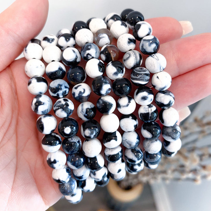 Orca Agate 6mm Bracelet