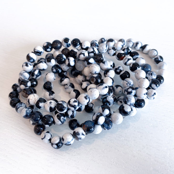 Orca Agate 6mm Bracelet