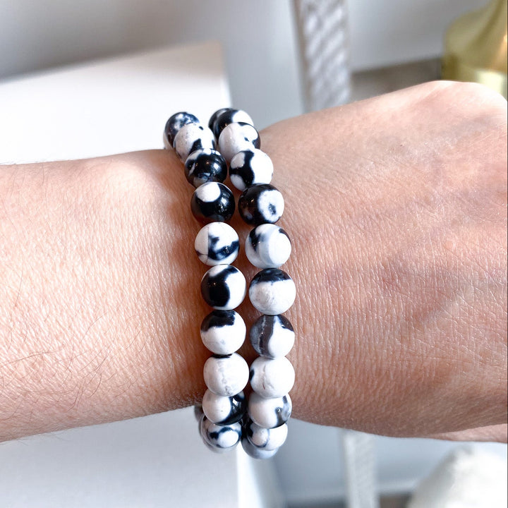 Orca Agate 6mm Bracelet