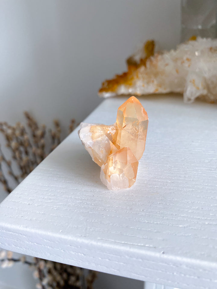 Natural Tangerine Quartz Mini Cluster