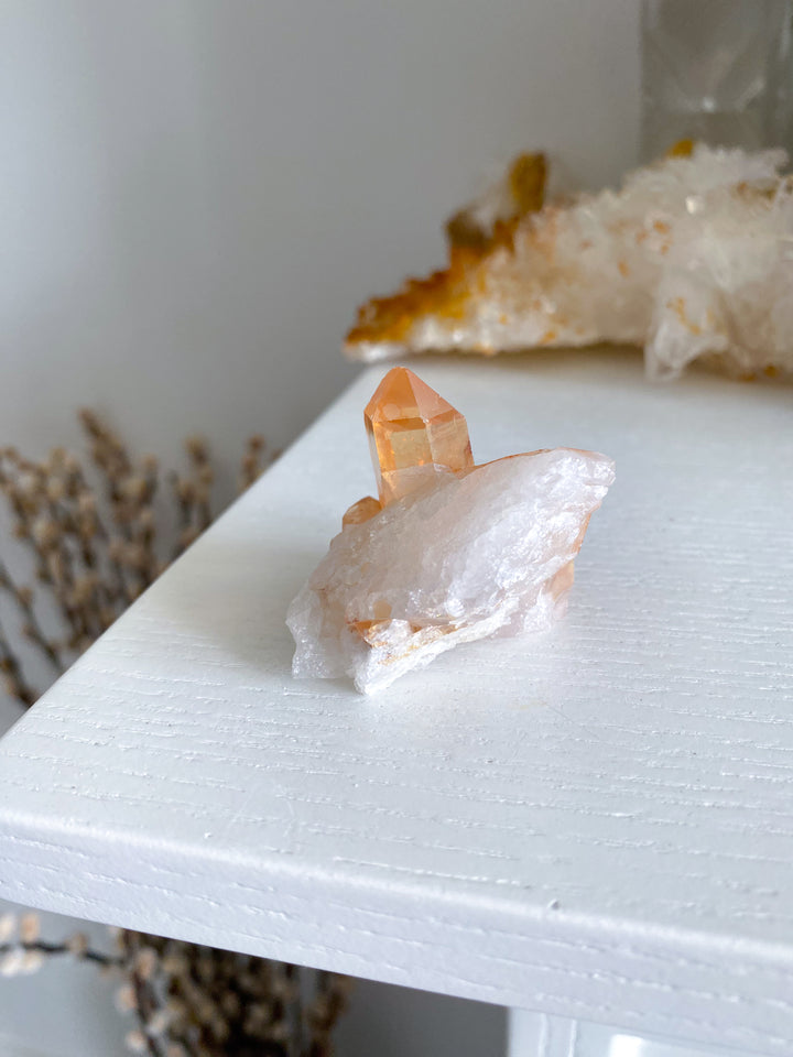 Natural Tangerine Quartz Mini Cluster