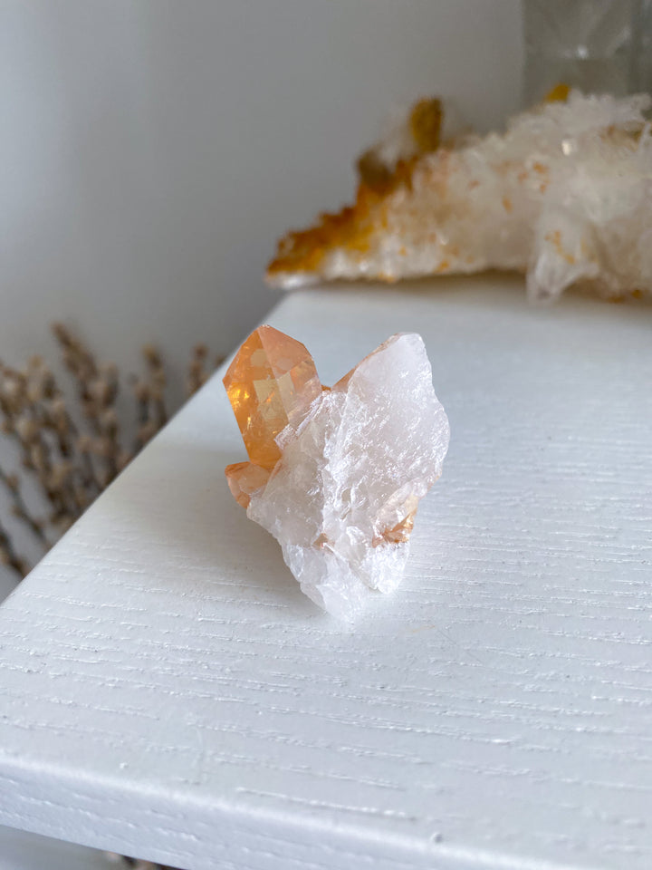 Natural Tangerine Quartz Mini Cluster