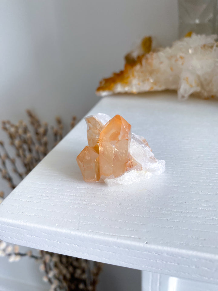 Natural Tangerine Quartz Mini Cluster