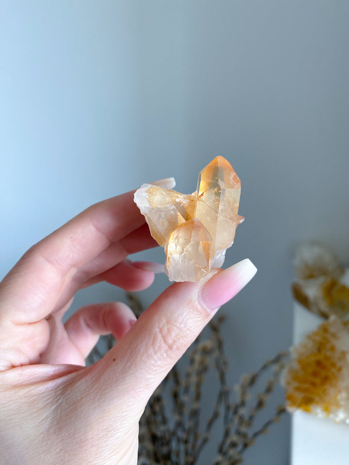 Natural Tangerine Quartz Mini Cluster