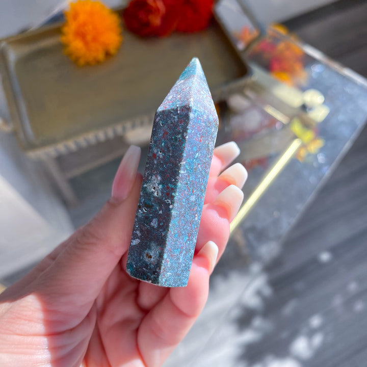 Indonesian Blood Jasper Domino Tower 