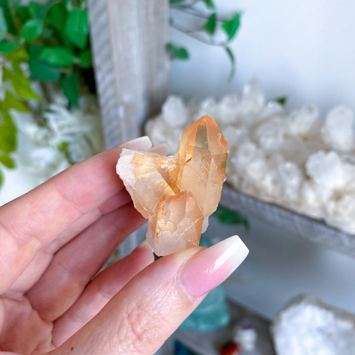 Natural Tangerine Quartz Mini Cluster