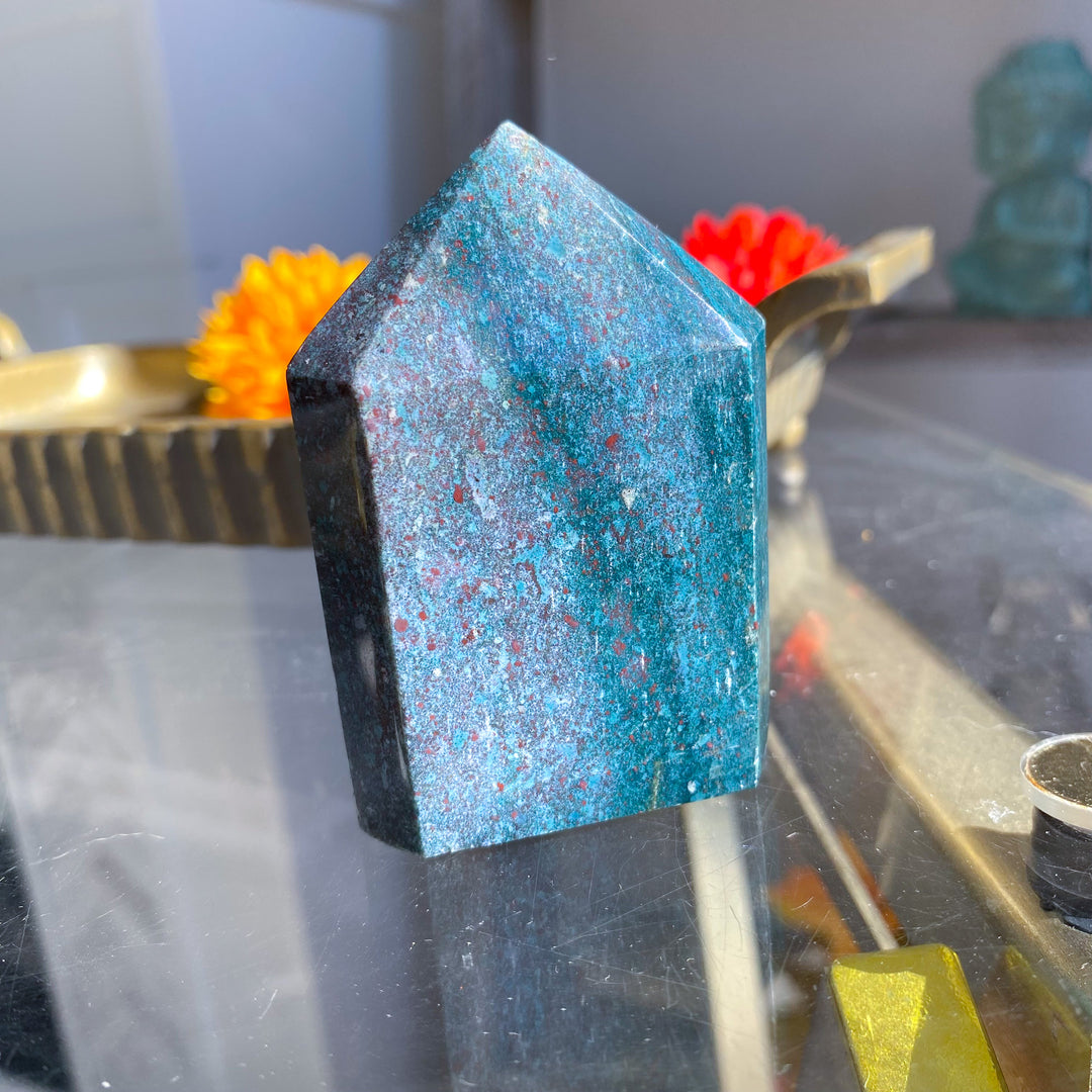 Indonesian Blood Jasper Domino Tower 