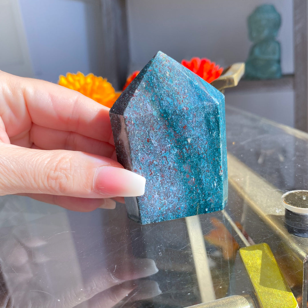 Indonesian Blood Jasper Domino Tower 