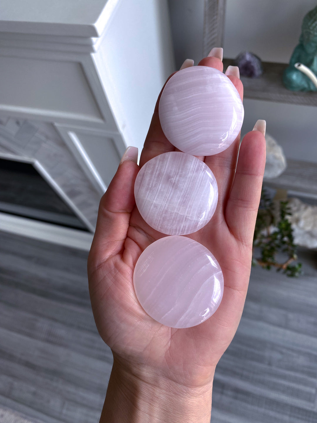 Pink Calcite Coin