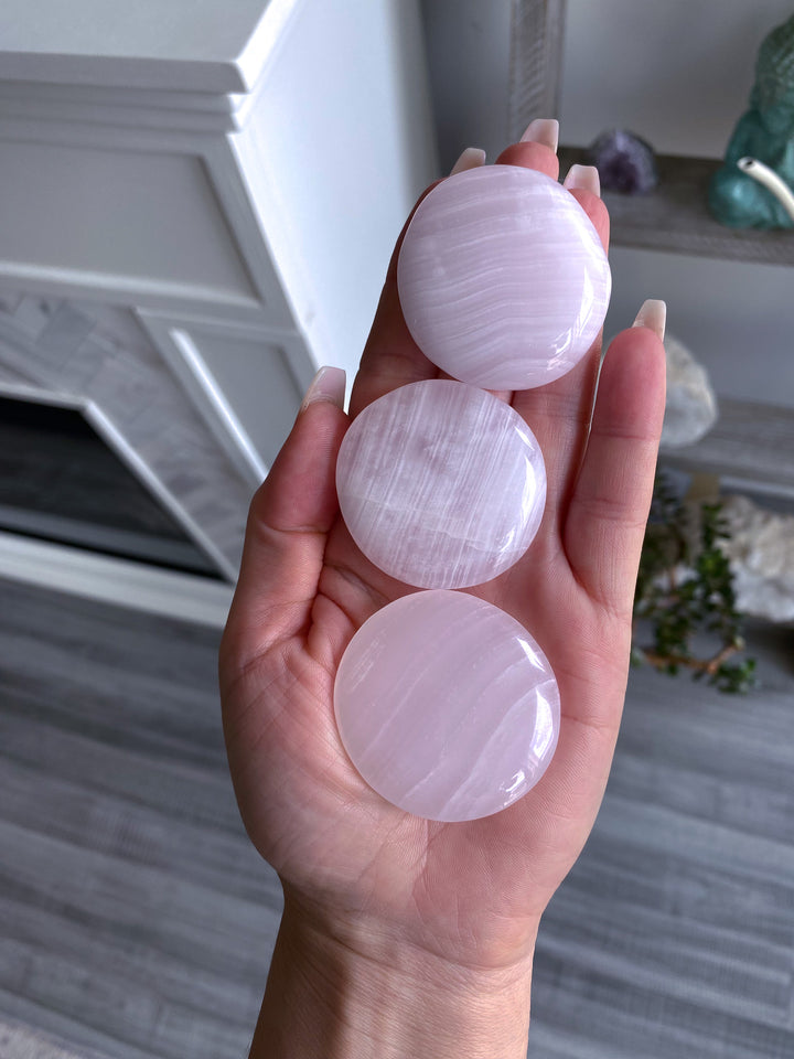 Pink Calcite Coin