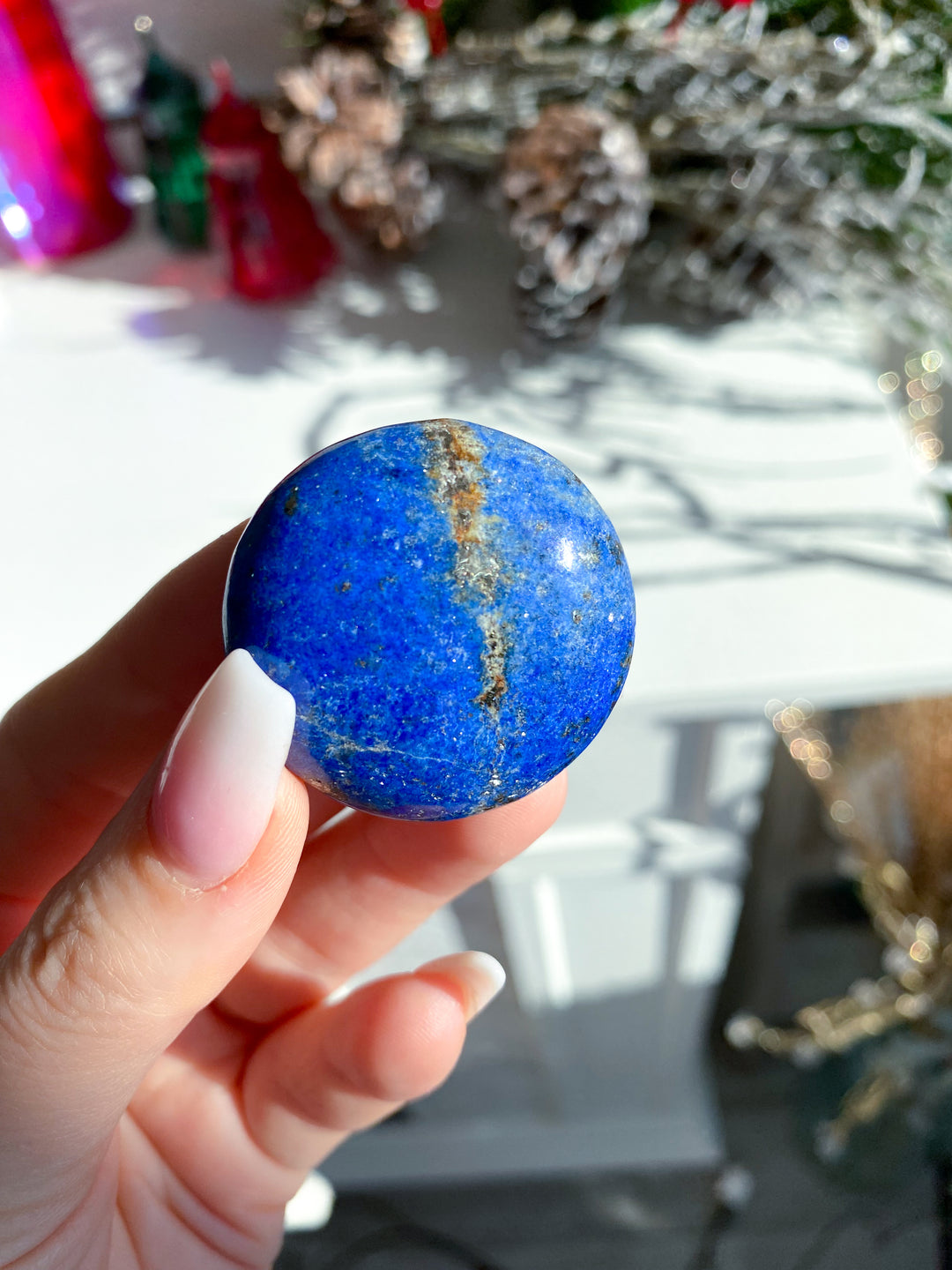 Small Circular Lapis Palm #2
