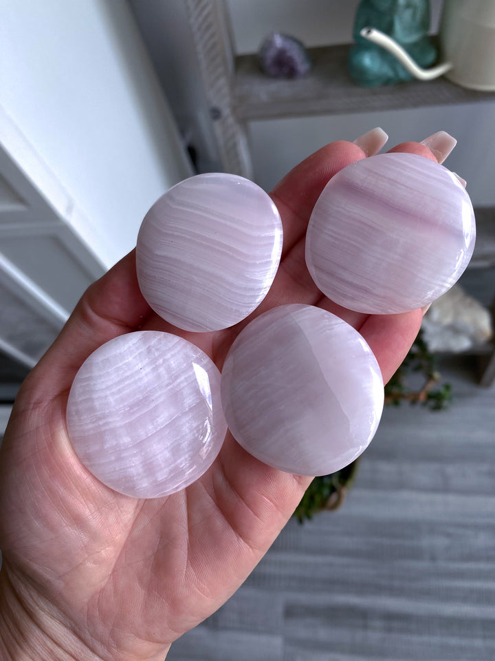 Pink Calcite Coin