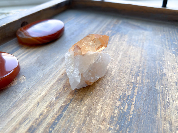 Natural Tangerine Quartz Mini Cluster