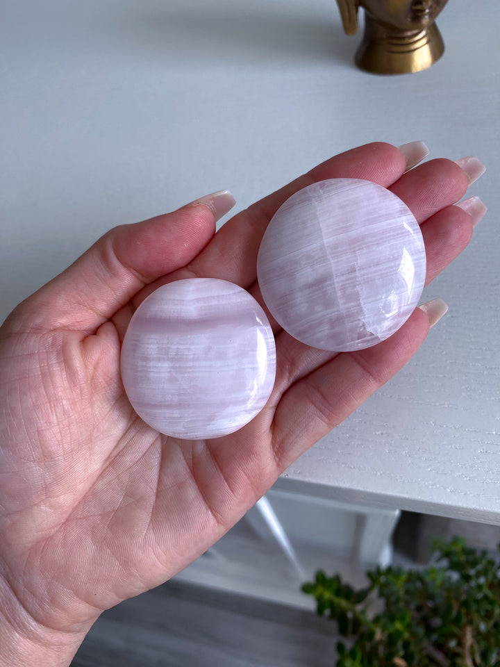 Pink Calcite Coin