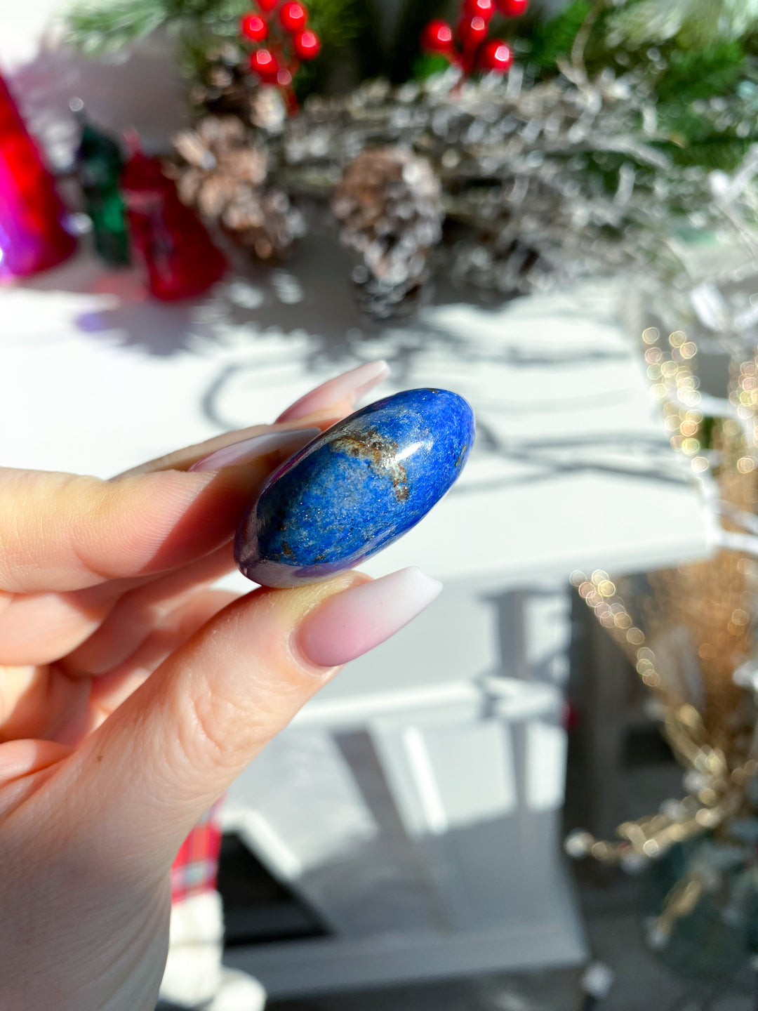 Small Circular Lapis Palm #2
