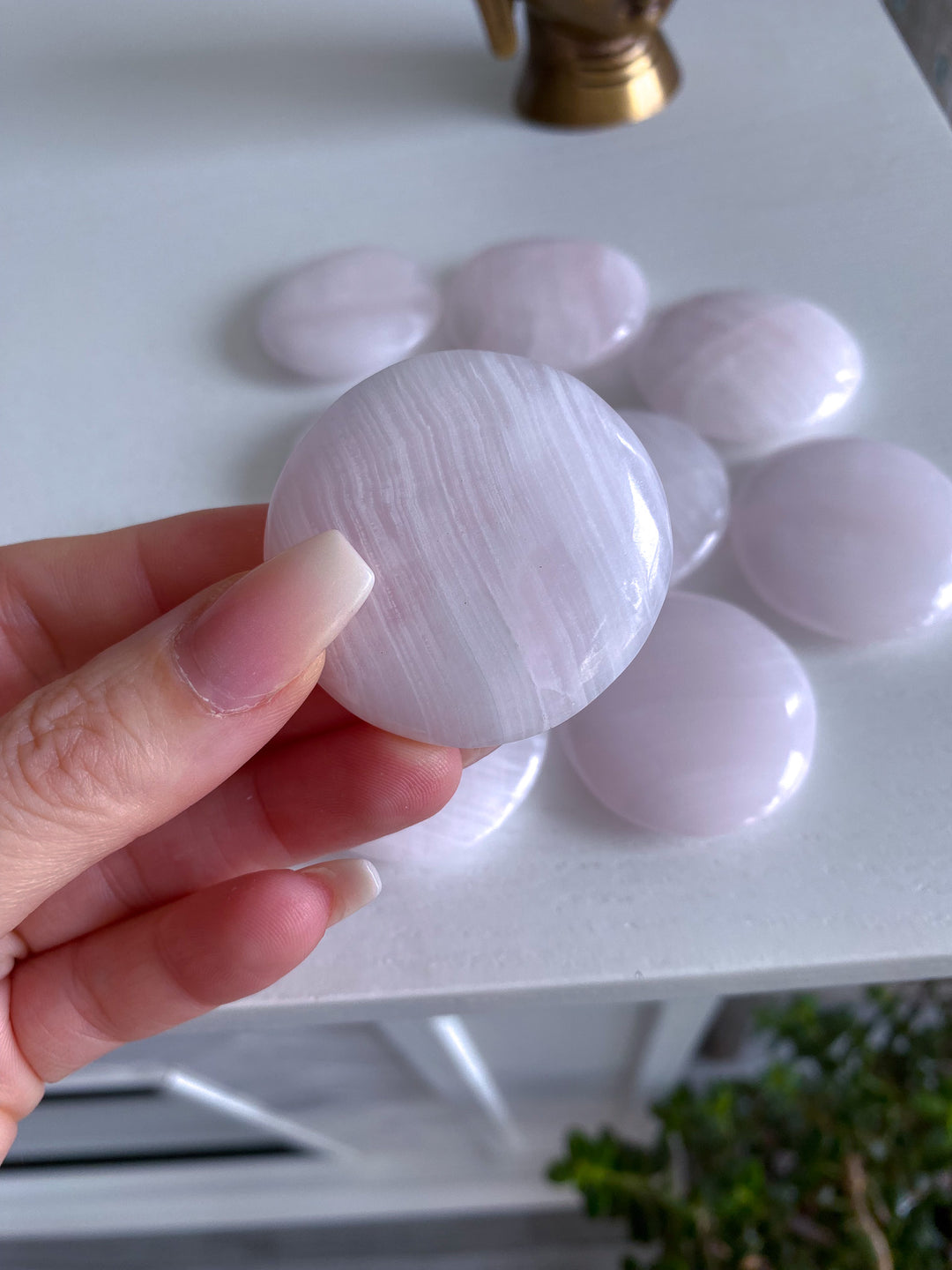Pink Calcite Coin
